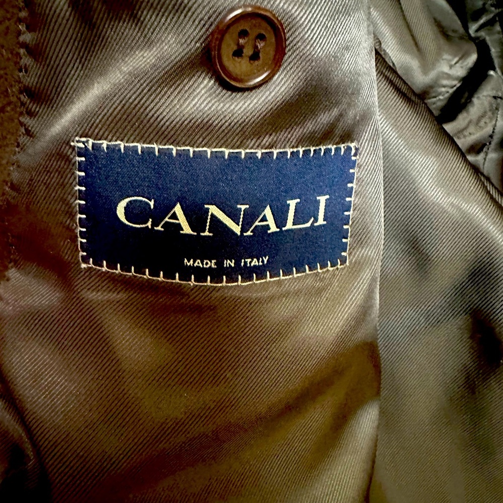 Brown Canali cashmere coat!